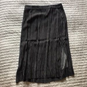 Madewell black striped skirt.